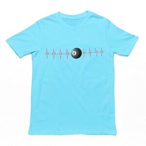 Heartbeat 8 Ball Pool T-Shirt | Billiards Graphic Tee | Unisex